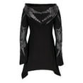 thumbnail image 3 of Tiweut Hoodies for Womens Fashion Hoodies Dark Punk Gothic Printed Long Sleeve Hooded Irregular Sweater Tops Black,L, 3 of 6
