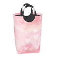 thumbnail image 2 of XMXT Large Collapsible Laundry Hamper, Heart Tender Sweet Love Laundry Basket with Aluminum Handle, 50L Pink, 2 of 7