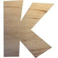 thumbnail image 1 of Unfinished Wooden Craft K, Wood Letter 15'' Tall Wall Hanging Sign Letters, Paintable, 1 of 3