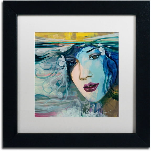 Trademark Fine Art "Celeste" Canvas Art by Andrea, White Matte, Black Frame