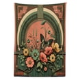 thumbnail image 2 of Ambesonne Boho Outdoor Tablecloth, Japan Floral Balcony Print, 58"x120", Dark Salmon Laurel Green, 2 of 2