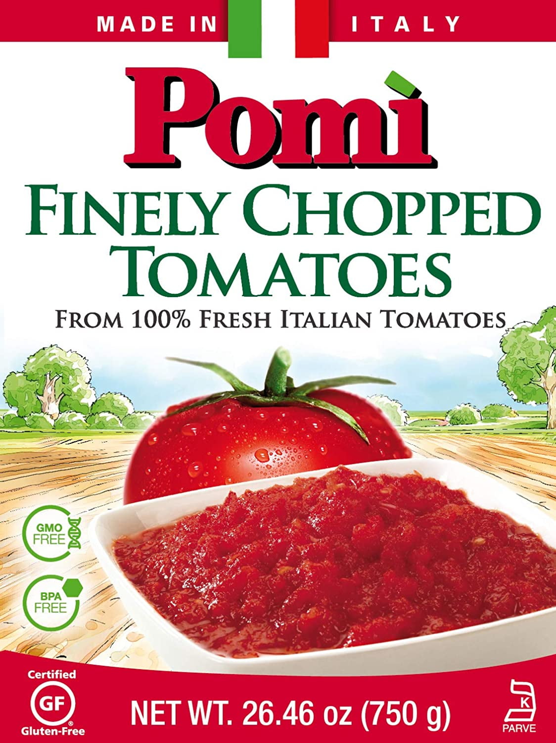 Pomi Finely Chopped Tomatoes -- 26.46 oz Pack of 4
