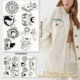 thumbnail image 2 of 2 Sheets Cat Moon Phase Water Soluble Embroidery Patterns Stabilizers Hand Sewing Stick and Stitch Transfers Fabric Wash Away Pre-Printed Self Adhesive for Bags Cloth Sewing Lovers, 2 of 6