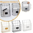 thumbnail image 1 of Creative Iron Grid Wall Wrought Book and Newspaper Storage Wall Decoration, 1 of 5
