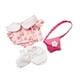 thumbnail image 5 of Ropa para muñecas CUTICAT Mini de 6 pulgadas traje rosa con bolso cruzado, 5 of 8