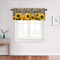 thumbnail image 3 of Sunflower Short Window Valance Curtains, Live Love Laugh Quoted Bronze Vintage Wooden Barn Print, Window Treatment Valances for Kitchen Bathroom Living Room Cafe Decor with Rod Pocket, 54 x 18 in, 3 of 6