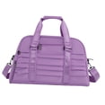 thumbnail image 4 of Bolsa deportiva de gimnasio, bolsa de viaje con compartimento para zapatos, ligera y ajustable. Púrpura claro, 4 of 9