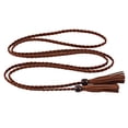 thumbnail image 2 of Cinturón con borlas Zulema de cintura Estilo vintage Marron oscuro, 2 of 8