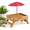 Brown, variant on Brown Wooden Ground Platform Bird Feeder Tray For Crows, Squirrels, and Outdoor Birds
