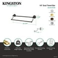 thumbnail image 2 of Kingston Brass Restoration 18-Inch Dual Towel Bar, Wall Mounted in Polished Brass, 2 of 4