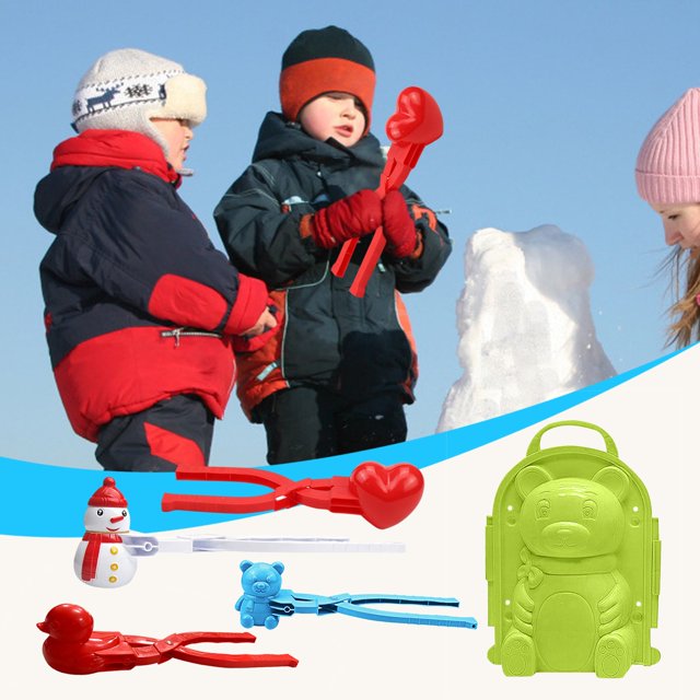 Snow Snowball Maker Clip Maker Animal Shaped Snow Sand Mold Tool Kit de juguetes de nieve de invierno Wmkox8yii shdjk3612