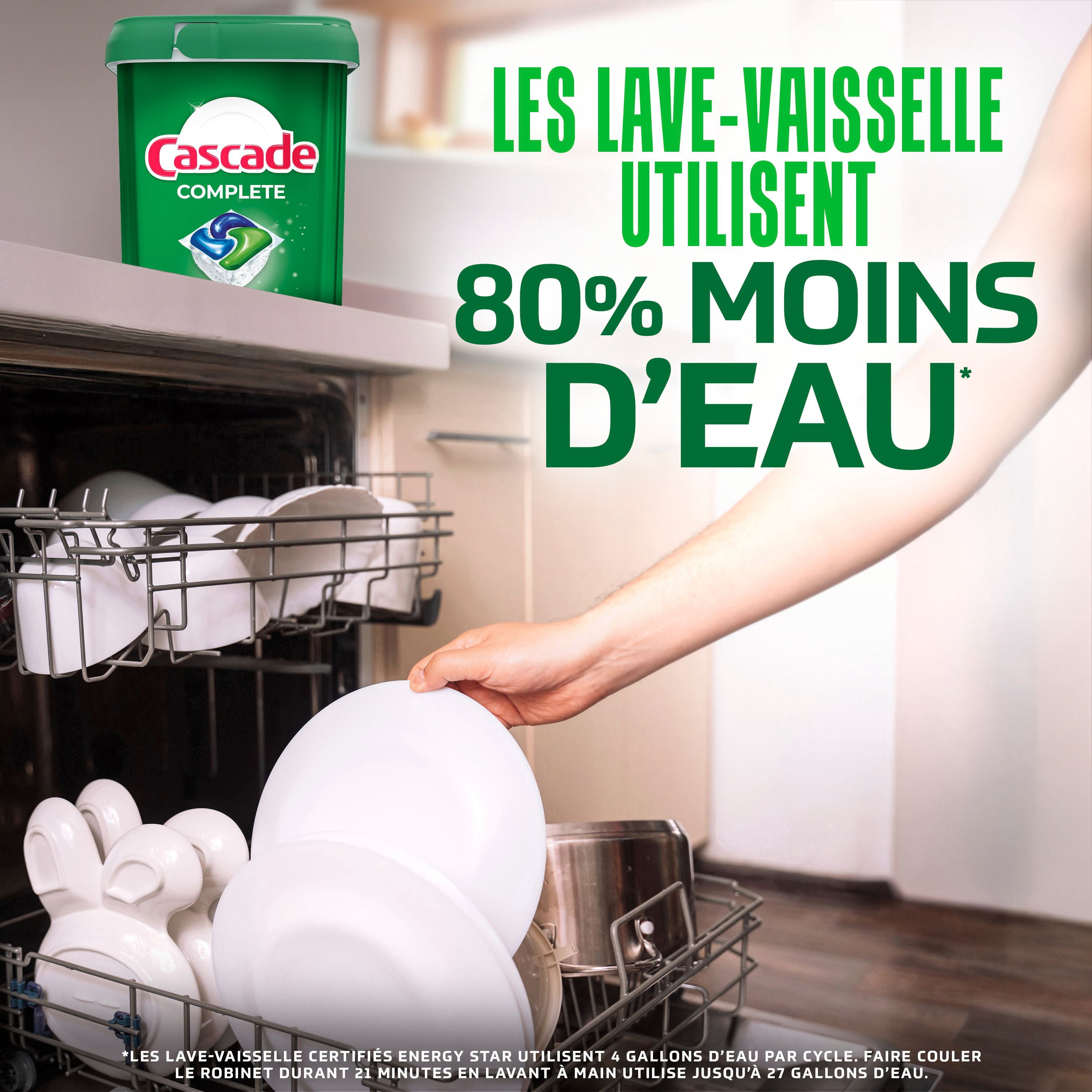 Cascade Complete Action Pacs, Dishwasher Detergent, Fresh 45CT