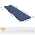 thumbnail image 3 of Outsunny Outdoor Lounge Chair Cushion with Back Ties, Dark Blue, 3 of 10