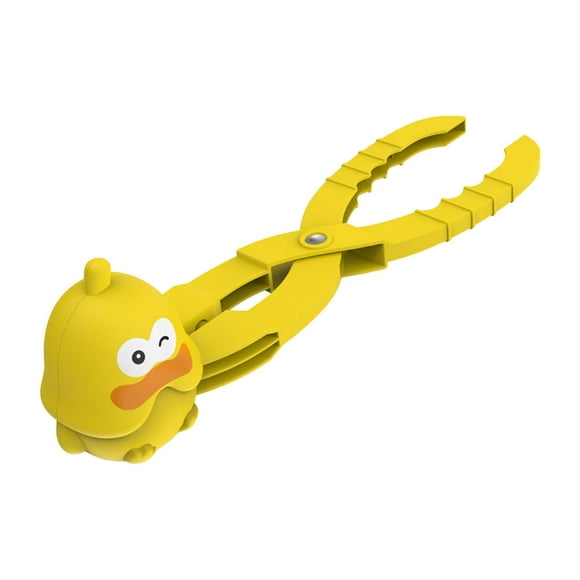 Bwiyojiz Jouets Éducatifs Extérieur en Hiver Pince à Boules de Neige Combat Sable de Neige Jouet de Plage, Cadeaux pour la Famille, Jaune