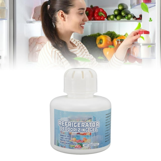 Gel Desodorante Para Frigorífico, Fácil De Usar, Absorción Eficiente, Carbón Activado Reutilizable, Elimina Olores, Gel Purificador De Aire Para Frigorífico Con Tapa Para El