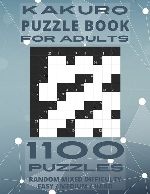 Kakuro Puzzle Book for Adults 1100 Puzzles Random Mixed Difficulty