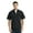 Black, variant on Toptie Short-Sleeve Work Shirt Straight Collar Utility Uniform Stain and Wrinkle Resistant-Navy-XL