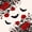 Red, variant on Manfei Cute Ghost 7pcs Queen Bedding,Spooky Halloween Bedding Comforter Set Queen,Black,Black Reversible