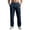 Navy, variant on Beach Pants for Men Cotton Drawstring Elastic Waist Cotton Linen Pants Relaxed Fit Straight Leg Lightweight Breathable Causal Trousers, XL