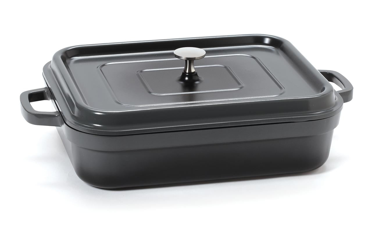 Heiss® EnergyEfficient Cast Aluminum Roaster Pan with Lid, 5 Quart