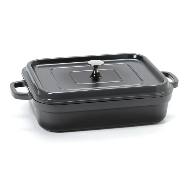 Heiss® EnergyEfficient Cast Aluminum Roaster Pan with Lid, 5 Quart