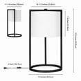 thumbnail image 6 of Evelyn&Zoe Peyton 22" Tall Asymmetric Table Lamp with Fabric Shade in Blackened Bronze/White, 6 of 11