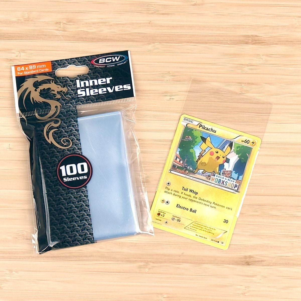 10 packs of 100 (1000) BCW Clear Standard Sized Card Regular Inner Sleeves