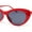 Red - Black, variant on Womens Classic Iconic Pin Up Girl Cat Eye Sunglasses Red - Black