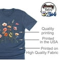 thumbnail image 4 of Autumn Wildflower T Shirt Cute Flower Graphic Loose Tees Crew Neck Short Sleeve Casual Tops (Navy-2X-Large), 4 of 5