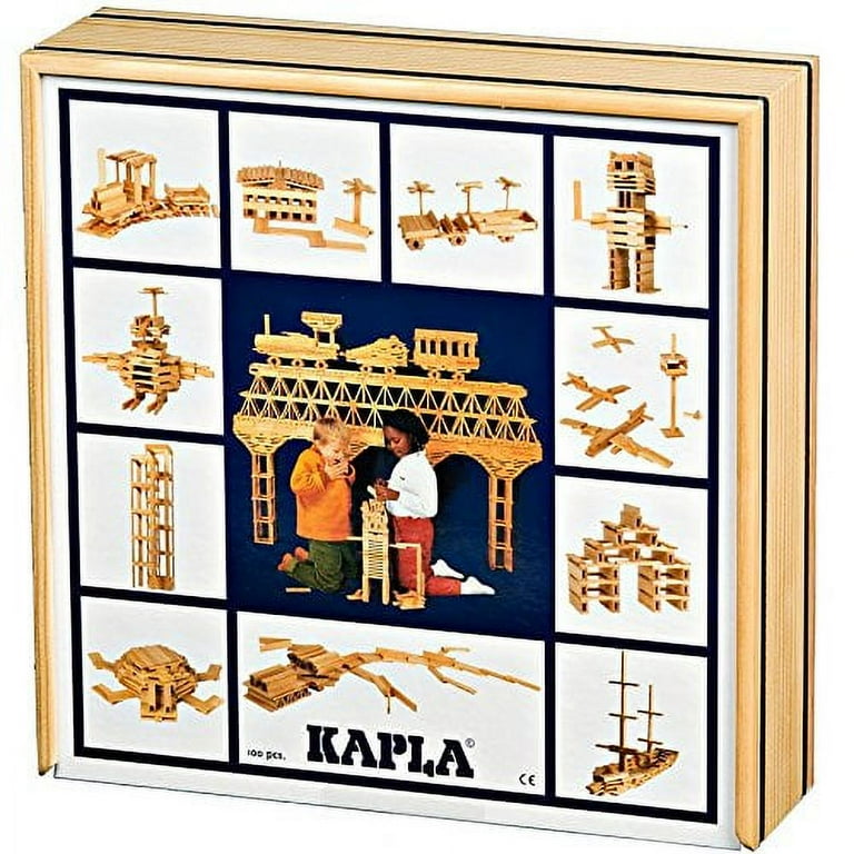 KAPLA 100 Natural Unfinished Wood Pine Blocks - Walmart.com
