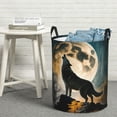 thumbnail image 6 of Wolf Full Moon Howling Foldable Laundry Hamper with Handle Storage Basket for Clothes Toys & Organizing, 6 of 6