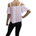 thumbnail image 4 of Womens Thick Strap Off the Shoulder Short Sleeve Top, 4 of 6
