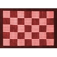 thumbnail image 1 of Ahgly Company Indoor Rectangle Checkered Red Modern Area Rugs, 2' x 5', 1 of 4