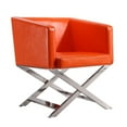 thumbnail image 6 of Manhattan Comfort HollyWood Faux Leather Lounge Chair in Orange (Set of 2), 6 of 7