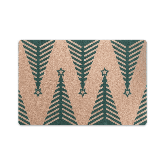 The Rug Hub Indoor Outdoor Synthetic Coco Coir Doormat 24"X36"