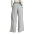 thumbnail image 7 of Summer Linen Pants for Women Wide Leg Beach Pant Elastic Waist Lightweight Casual Flowy Lounge Trousers with Pocket, M, 7 of 7
