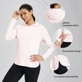 thumbnail image 5 of BALEAF Women's SPF Shirt UPF 50+ Sun Hoodie Long Sleeves Shirts Running Clothing Hiking Fishing Outdoor Lightweight Pink S, 5 of 7