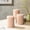 Whisper Pink, variant on Pillar Candles 3x4'' Fluted Ribbed Column Modern Home Décor Handmade (3 Packs, Black)