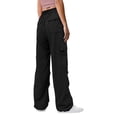 thumbnail image 4 of Women's Cargo Pants with Belt Loops HighWaisted LooseFit Casual Trousers for All Seasons Black 2XL, 4 of 5