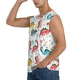 thumbnail image 3 of Haiem Men's Dinosaur Print Tank Tops Summer Sleeveless Cut Off Workout T-Shirts Fitness Vest Athletic Undershirts-Small, 3 of 8