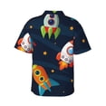 thumbnail image 3 of Disketp Hawaiian Shirts For Men,Spaceships And Stars Print Mens Casual Short Sleeve Button Down Shirts Beach Shirt, 3 of 8