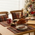 thumbnail image 5 of Christmas Plaid Placemats Set of 4, Red Brown Buffalo Checkered Tartan Winter Thanksgiving Xmas Table Mats for Dining Room Kitchen Table Decor, 5 of 7