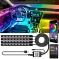 thumbnail image 1 of Luces interiores de coche BFXM, tiras de luces LED de 5 V con adaptador USB, iluminación ambiental,, 1 of 7