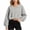 Gray*Cute Sweatshirt, variant on Womens V Neck Cropped Sweatshirt Y2k Lantern Long Sleeve Drop Shoulder Pullovers College Teen Preppy Tops L