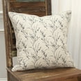 thumbnail image 2 of Rizzy Home Floral 20" x 20" Poly Filled Pillow with Blue Cotton Cover, 2 of 5