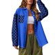 thumbnail image 1 of Chaqueta con botones Chaqueta de manga larga Abrigos al aire libre de moda para mujer Kuymtek Azul T L para Mujer, 1 of 8