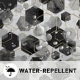 thumbnail image 4 of Grey Shower Curtain, Dark Grey Abstract Geometric Modern Grid Pattern Minimalist Bath Curtains Waterproof Fabric with Hooks for Home Decor, 72Wx72H, 4 of 5