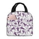 thumbnail image 1 of Easygdp Violets Flowers Bolsa Térmica Premium - Tela Oxford Impermeable, Gran Capacidad, Bolsillo Frontal, Unisex para Trabajo, Escuela, Actividades al Aire Libre y Picnics, 1 of 8
