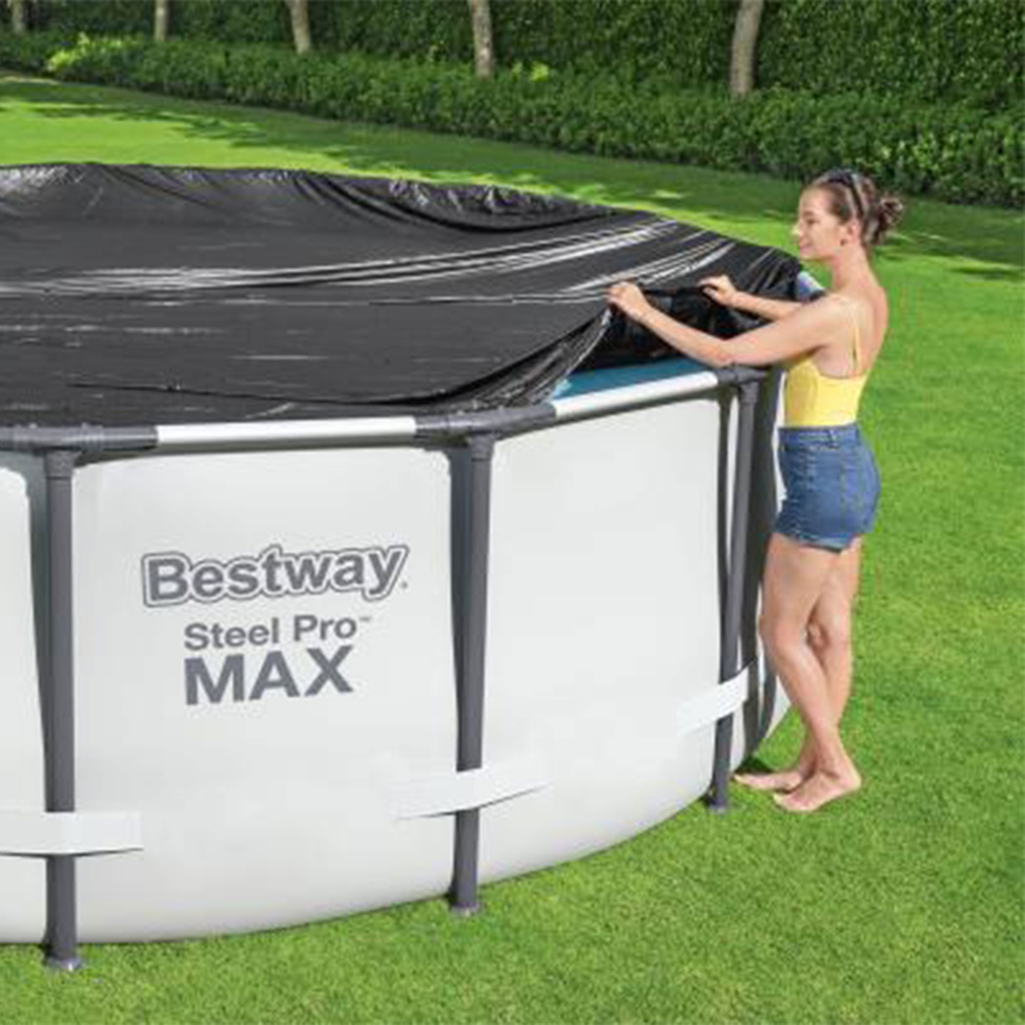 Bestway Flowclear 10' Pool Cover for Above Ground Frame Pools (Cover Only)