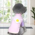 thumbnail image 4 of Soft Pet Fleece Shirt - Durable, Hemming, Cartoon Print, Comfortable, Washable, Keep Warm, Casual Poached Egg Pattern Pet Shirt for Winter, 4 of 8